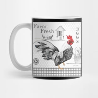 Plaid Country Rooster A Mug